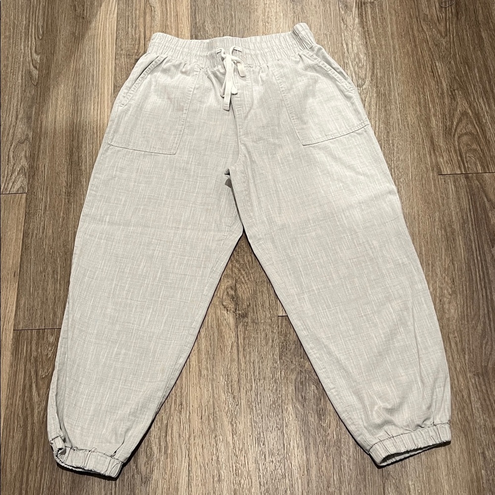 LOFT Light Gray Textured Pants